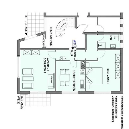 Sandbank 134 Haus 2 Appartement Cuxhaven